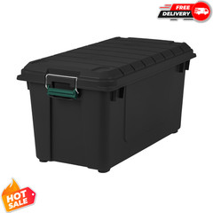 Remington 22 Gallon Storage Bin with Lid Heavy Duty Latching Tote Container