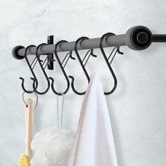 iCafePub 12 PCS S Hooks for Hanging with Safety 3.5 Inch 12 Pcs, Black
