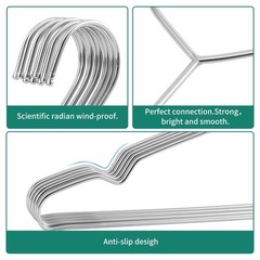 Metal Hangers Clothing Heavy Duty for Closet Stainless Steel Hanger 16.5in by…