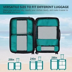 Travel Luggage Organizer Bags 5PC Compression Packing Cubes Lightweight Set