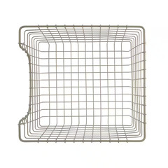 Scoop 13 In. D X 12 In. W X 8 In. H Medium Satin Nickel Steel Wire Storage Bin B