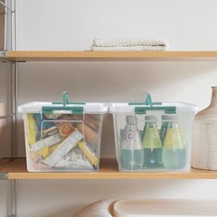 Cand 14 Quart Latching Storage Box, Stackable Bin w/ Latch Lid & Handle, 6 Packs