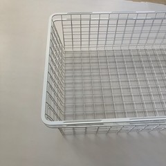 SET OF 2 Ikea JONAXEL Wire basket, white, 19 5/8×20 1/8×5 7/8 ” Sock Crate