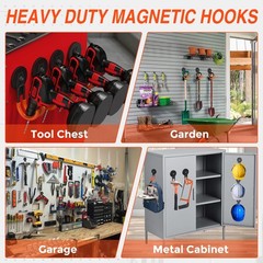 Strong Magnetic Hooks Heavy Duty, 2.6in Neodymium Magnets With Hooks For Hang…