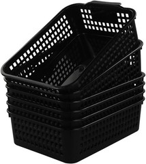 Plastic Desktop Storage Trays Baskets Organization, Set of 6