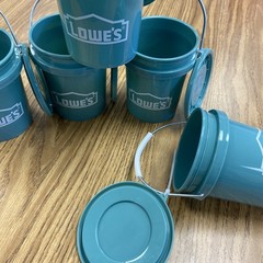 Rare viral Lowes Coastal Teal Mint Green Mini Buckets Set Of 5