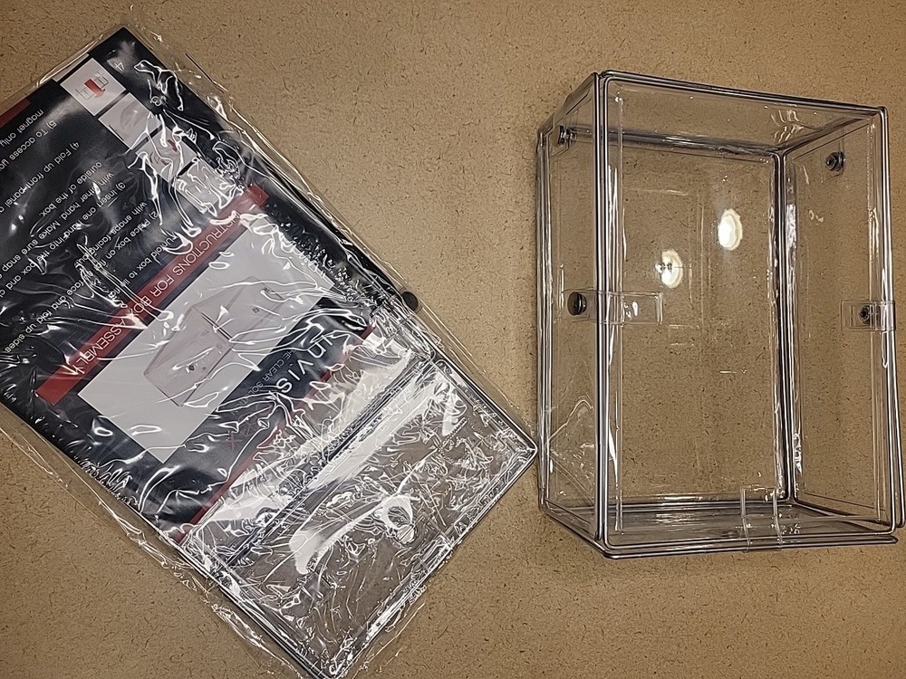 Invisibox clear foldable Storage Stackable Organizer 8″x11″x4″ GREAT FOR SHOES!