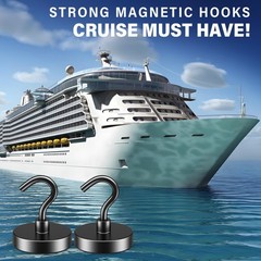 10 Pack 80LBS Heavy Duty Magnetic Hooks Magnet Hook for Hanging, Strong Magneti
