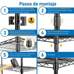 21″x11″x59″ 5 Tiers Wire Shelving Unit Metal Shelf Rack 551 LBS Capacity Black