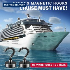 FINDMAG 10 Pack Black Magnetic Hooks, 30lbs Neodymium Magnet Hooks for Hanging,