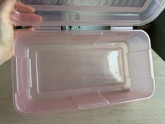 Vintage Rubbermaid Keepers Snap Case Shoe Box Clear Pink &Purple Hinged Lid 2281