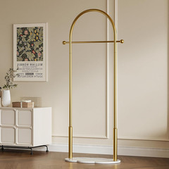 Stylish Gold Clothing Rack with Marble Base for Small Spaces and Bedrooms