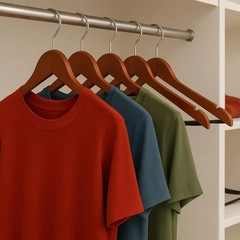 Honey-Can-Do No Slip Wooden Coat Hangers, Cherry Wood, 24-Pack 24 Pack,