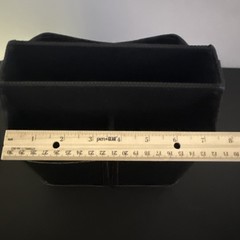 Heavy Black Faux Leather Spinning Remote Control Holder/Desk Organizer