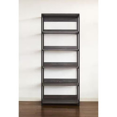Monica 32 In. W Rustic Gray Wood Closet System Walk-In Closet with 5 Shelves