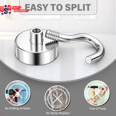 100Pack Heavy Duty Magnetic Hooks, 30 Lbs Strong Neodymium Magnet Hooks for Hang