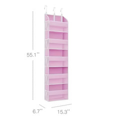 5 Tier Over Door Hanging Organizer with Clear Pockets – Heavy Duty Storage Bag