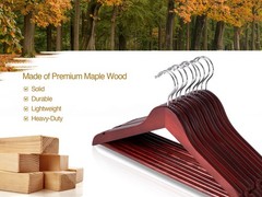 Wooden Hangers 20 Pack Wood Coat Hanger for Coats Shirts Jackets Pants Suits …