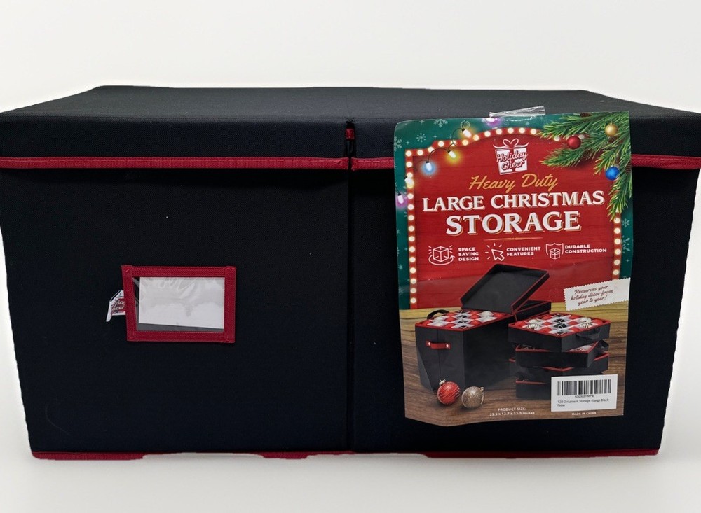 Holiday Cheer Premium Large Christmas Storage Holds 128 Ornaments – 8 Trays {C2}