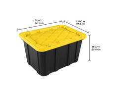 Sterilite Large Storage Bin, 27 Gallon Durable Plastic Storage Tote with Lid