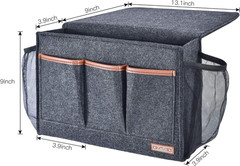 Bedside Caddy, Large Size Storage Organizer with 8 Pockets – Holds