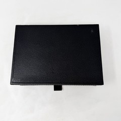 Black Pebbled Faux Leather Storage Box Sunglasses Eyeglass Jewelry Suede Lined