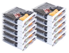 10-Pack Clear Vinyl Zippered Storage Bags 9.5 x 11.5 x 2 Inch with Handle