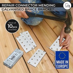 10 Pack Galvanised Steel Flat Joining Nail Plates Timber Fixing 3.94×1.57