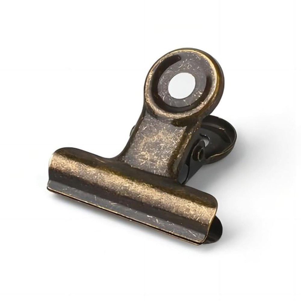 Antique Brass Small Bulldog Clips – Coideal 30 Pack Mini Hinge 22 mm,