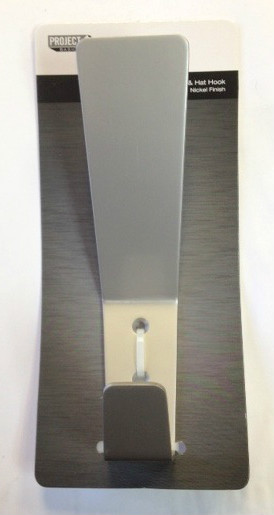 138638 Nickel Contemporary Double Prong Coat and Hat Hook