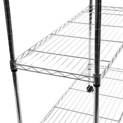 New 65x36x14″ Homegear Adjustable 5-Shelf Shelving Wire Unit Rack with Wheels