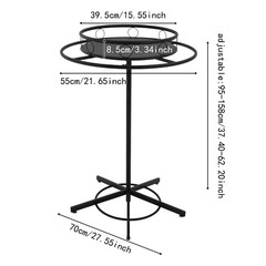 Rotatable Round Garment Rack, Round Clothing Rack, Metal Clothes Hanging Rack