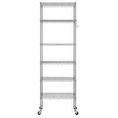 Heavy-Duty Metal Shelving Unit Sturdy Adjustable 6-Tier Storage Shelf for Garage