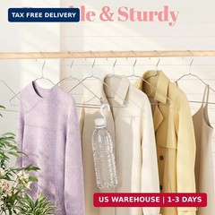 30Pack Heavy Duty Metal Coat Hangers, 16.5 in Stainless Steel Wire Hangers with
