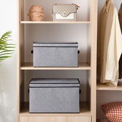 Fabric Storage Boxes 7.1 X 9.1 X 13 Inch Baskets For Shelves With Lids Wardrobe