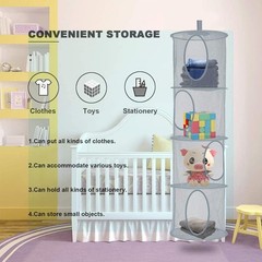 2pcs Hanging Mesh Storage Organizer Bag Foldable Space Saving Organizer Room Bat