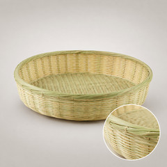 Hand Woven Bamboo Basket for Fruit, Bread, and Decor
