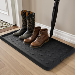 Durable Rubber Boot Tray and Shoe Mat for Entryway – Heavy Duty Waterproof Shoe