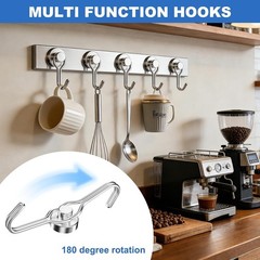 20Pack Magnetic Hooks 30Lbs+ Swivel Swing Magnet Hooks Heavy Duty Strong Magnets