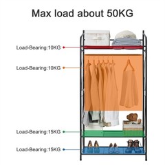 Large Garment Clothes Rail Home Retail Coat Stand Hanging Display Portable Tidy
