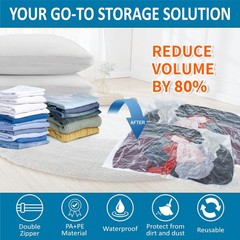 10 Pcs Vacuum Storage Bags Space Saver Garment Seal Clothes Compression Bag