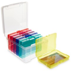 Paper Junkie Photo Storage Box – 4 x 6 in 7.3 x 8.2 x 5.5 inches, transparent