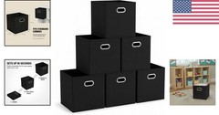 Compact 11×11 Stackable Fabric Storage Bins Set – Stylish Home Organization