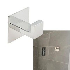 2pcs Polished Chrome Towel Robe Hook Door Hanger Hanging Self-adhesive 54x48mm