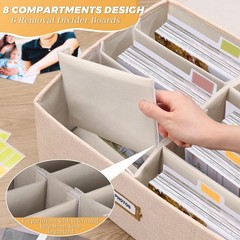 Photo Storage Box 13.8×11.8×5.3in Holds 1,700 Photos with 8 Dividers – Organize
