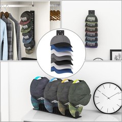 2 Pack Hat Organizer for Baseball Caps, Hat Rack for Wall with Strong Adhesive..