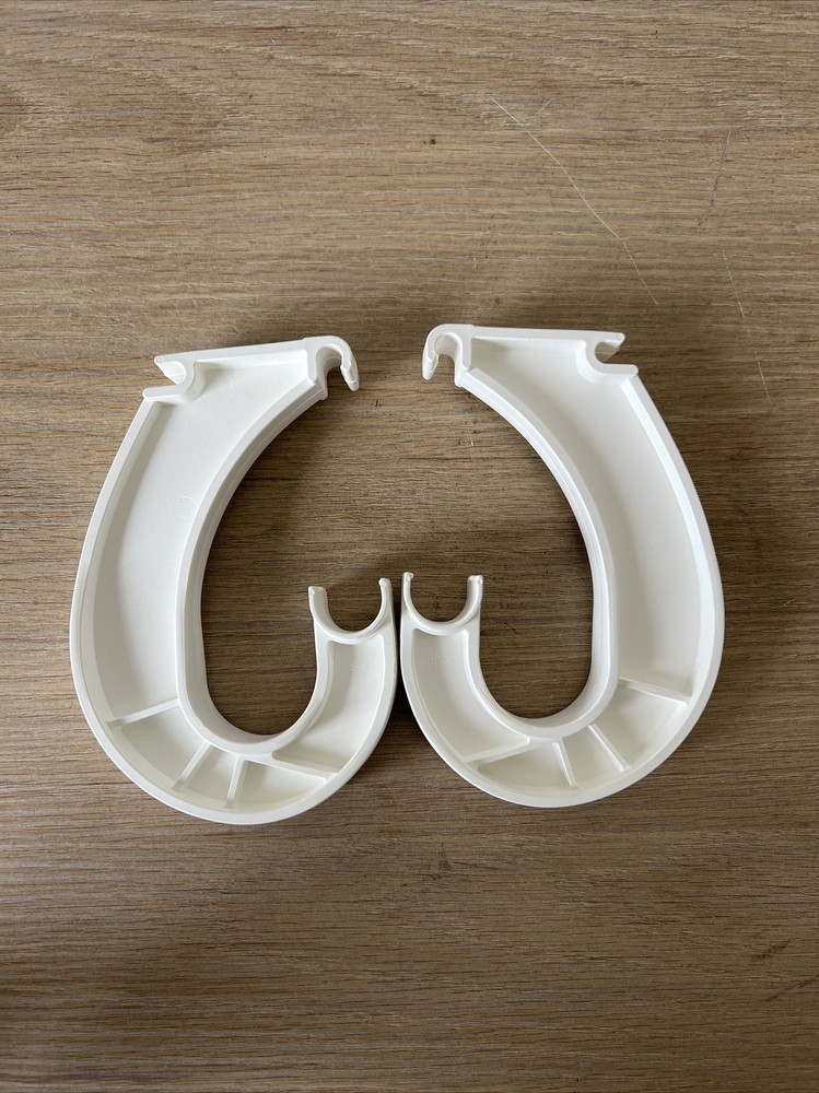SuperSlide 6 in. x 1 in. White Closet Rod Bracket (2 Pack)