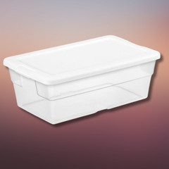 Sterilite 6 Quart Storage Box Stackable Bin with Lid, Plastic Container, 12 Pack