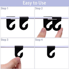 20 Drop Ceiling Hooks for Classrooms & Offices,Black Heavy Duty Metal TBar Hooks