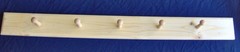 Wooden Wall Rack For Coats or Towels Various Sizes Natural or Burnt Finish